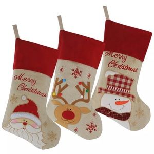 Set of 3 Christmas Stockings NWT